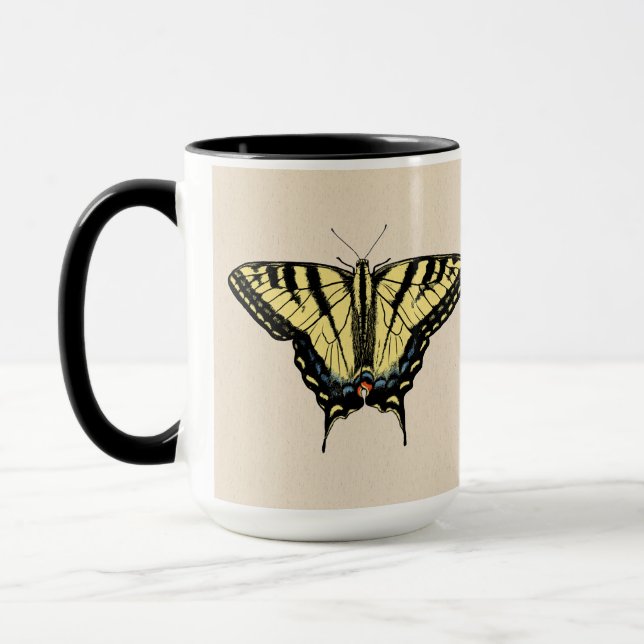 Taza Mariposa de cola de cerda amarilla del suroeste (Izquierda)