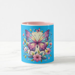 Taza Mariposa de colores vivos