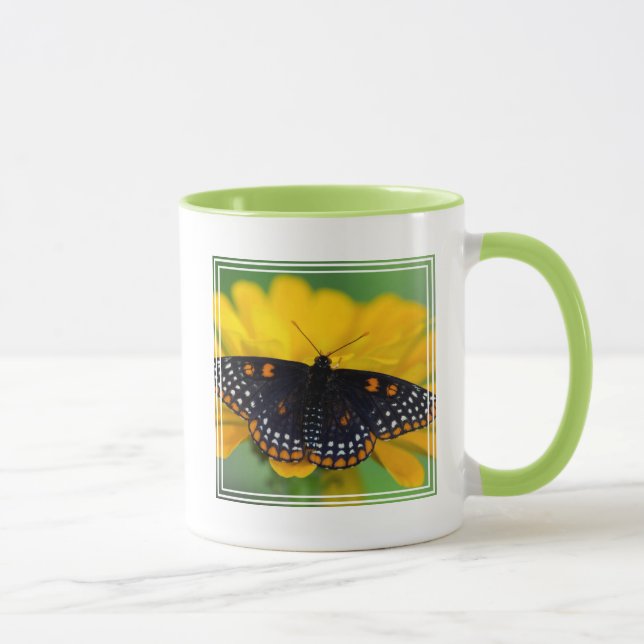 Taza Mariposa de mancha cuadriculada de Baltimore (Derecha)