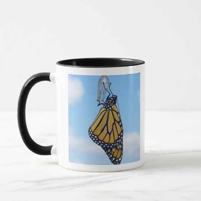 Taza Mariposa de monarca, con la crisálida (Izquierda)