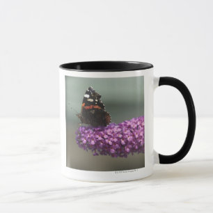 Taza Mariposa de pavo real en la flor