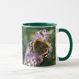 Taza Mariposa del Almirante Rojo y Mug Buda