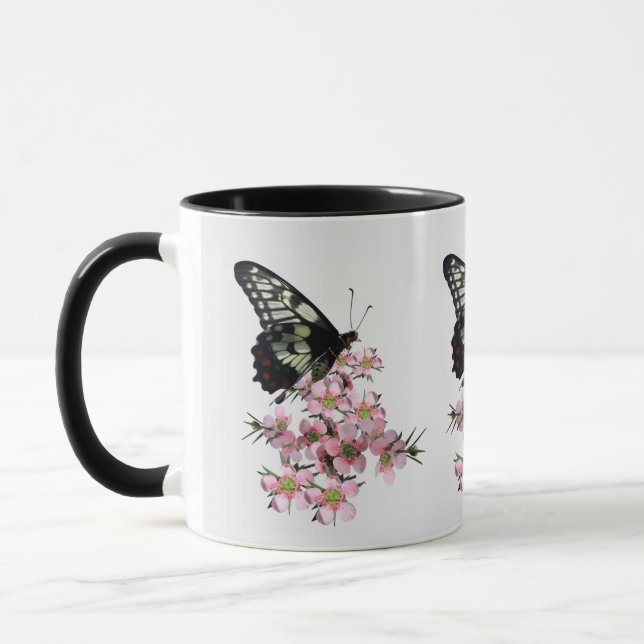 Taza Mariposa en flores - Diseño inspirado en la natura (Izquierda)