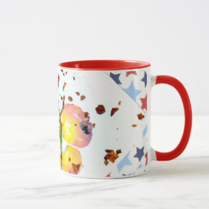 Taza Mariposa estrellada, café rojo del campanero