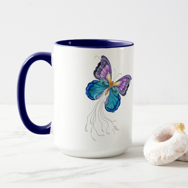 Taza Mariposa Fantasiosa (Con donut)