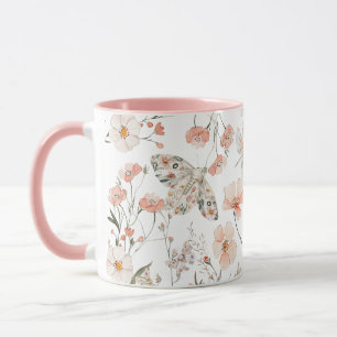 Taza Mariposa Floral Boho
