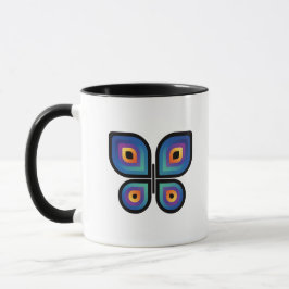 Taza Mariposa Llama de Pavo Real