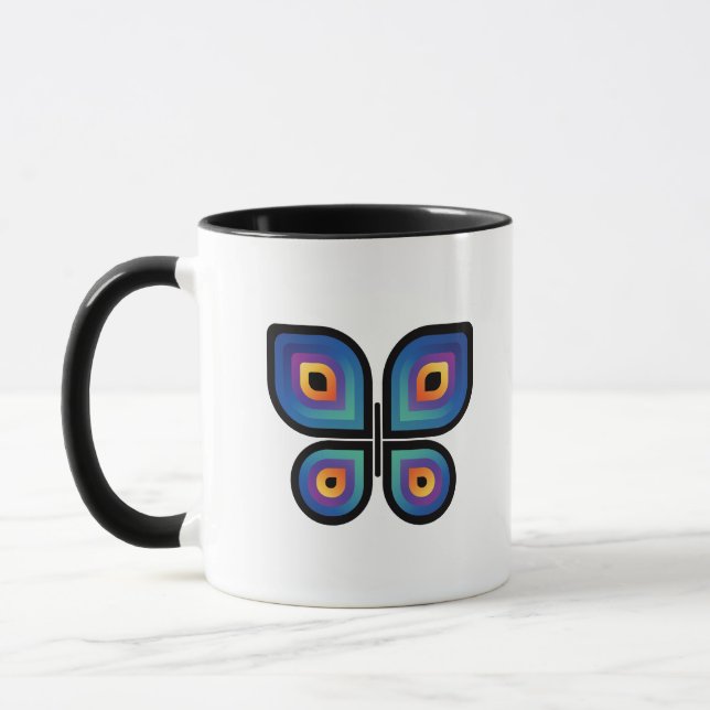 Taza Mariposa Llama de Pavo Real (Izquierda)