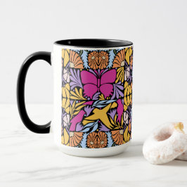 Taza Mariposa Magenta En Botánico