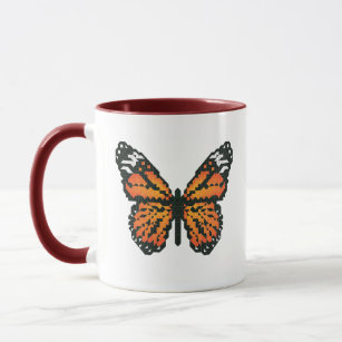Taza Mariposa monarca en polígono