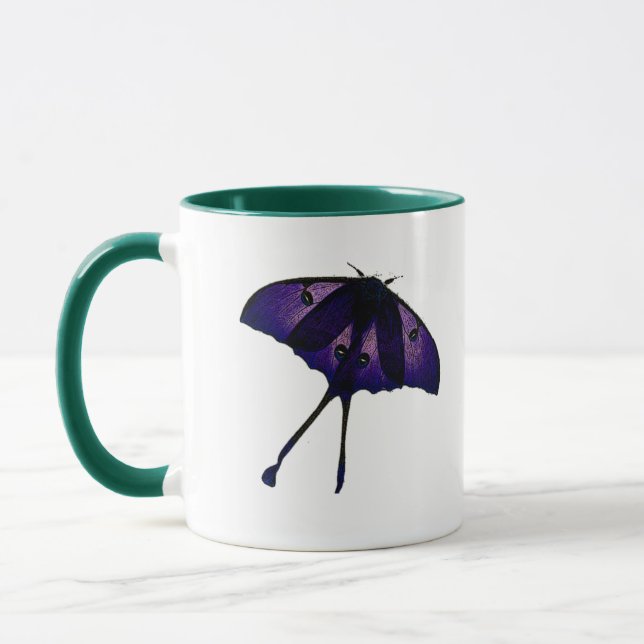 Taza Mariposa morada en la foto natural del jardín de p (Izquierda)