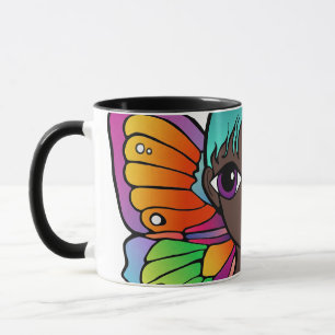 Taza Mariposa Mujer Café Mug