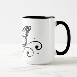 Taza Mariposa real elegante