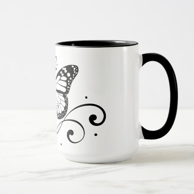 Taza Mariposa real elegante (Derecha)