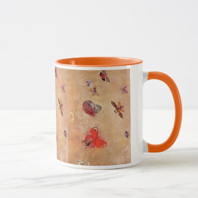 Taza Mariposas 1913 Odilon Redon Flores de Primavera (Derecha)