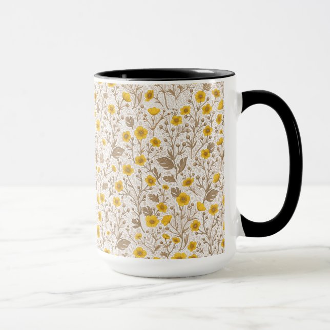 Taza Mariposas, amarillas y marrones (Derecha)