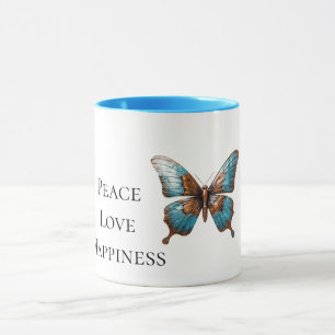 Taza Mariposas azul turquesa