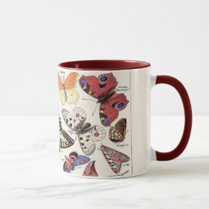Taza Mariposas de época por Adolphe Millot