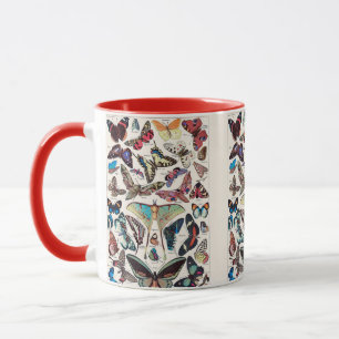 Taza Mariposas de época por Adolphe Millot