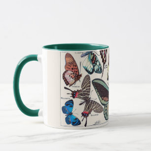 Taza Mariposas de época por Adolphe Millot