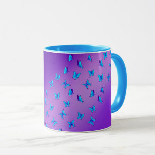 Taza Mariposas Encantadas Púrpura