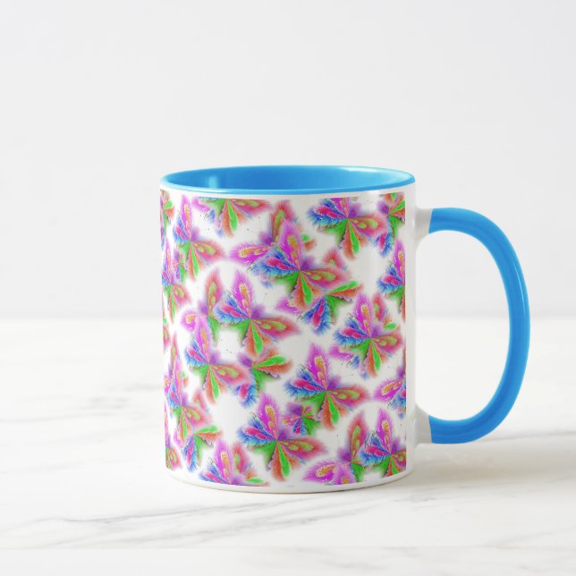 Taza Mariposas multicolores en colores negrita (Derecha)