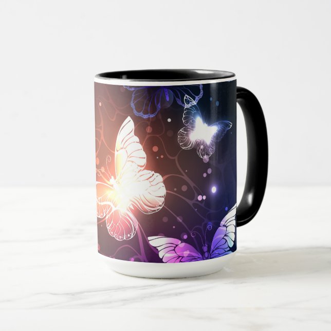 Taza Mariposas nocturnas brillantes (Anverso derecho)