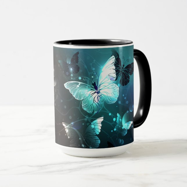 Taza Mariposas nocturnas de menta (Anverso derecho)