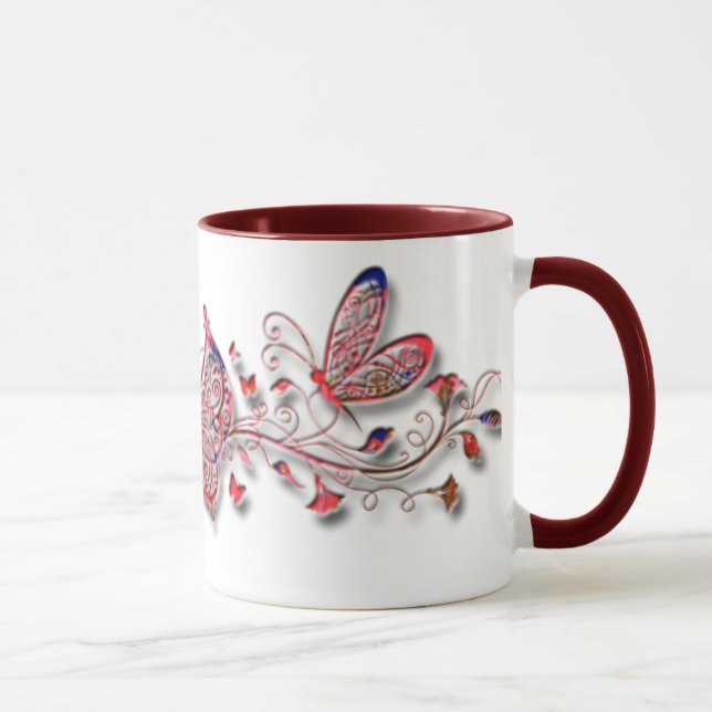 Taza Mariposas rojas (Derecha)