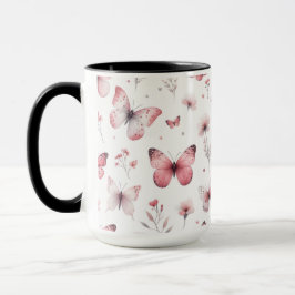 Taza Mariposas Rosadas