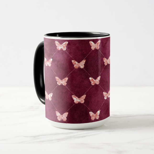 Taza Mariposas rosadas de Borgoña (Anverso izquierdo)