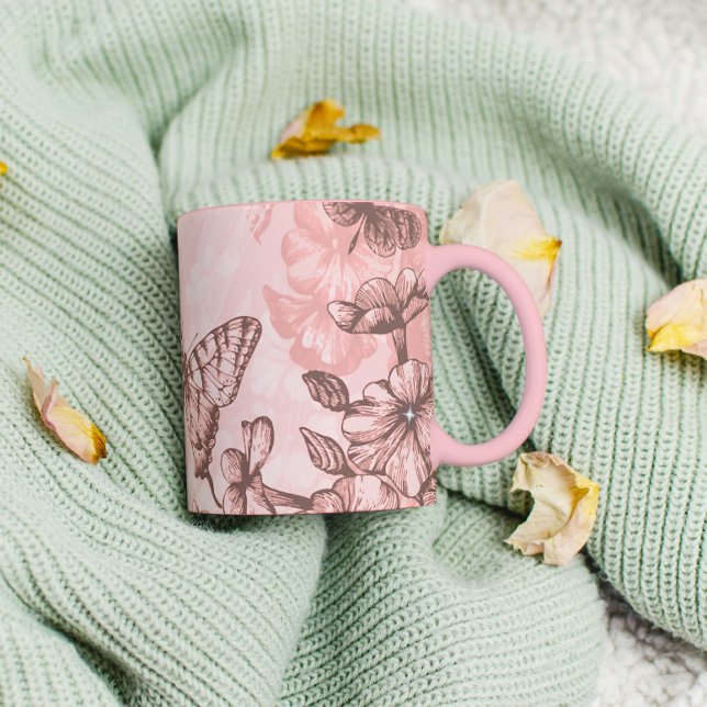Taza Mariposas rosadas Tender (Subido por el creador)