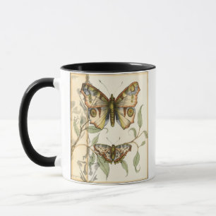 Taza Mariposas tándem sobre hojas verdes