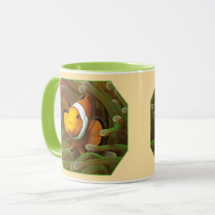 Taza Marisco con anémona verde. Diseño fotográfico  