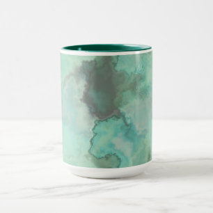 Taza Mármol Abstracto Turquesa