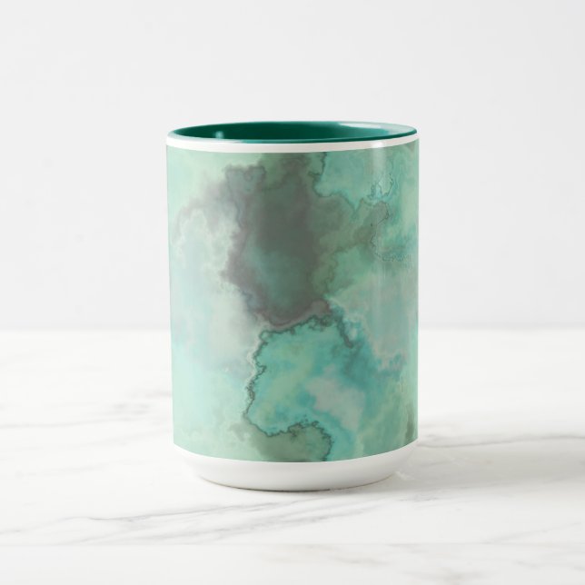 Taza Mármol Abstracto Turquesa (Centro)