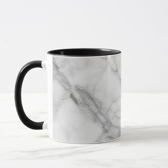 Taza Mármol Blanco (Izquierda)