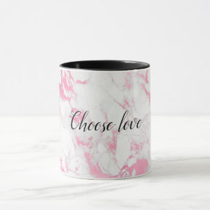 Taza Mármol blanco rosa