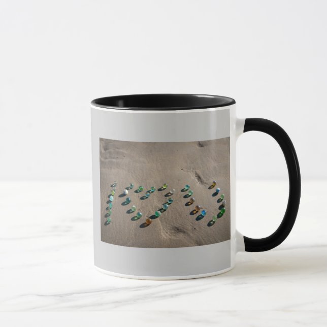 Taza Mármol de cristal del mar a montones (Derecha)