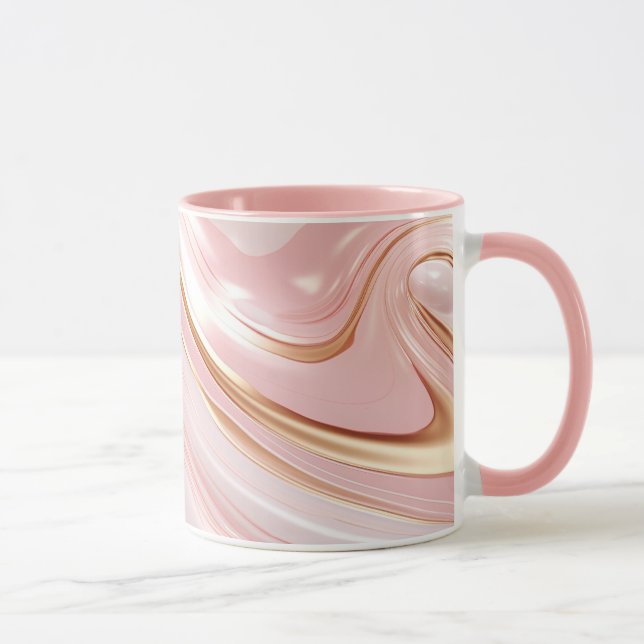 Taza Mármol rosa y dorado (Derecha)