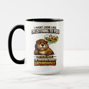 Taza Marmota Divertida – “Parece que Estoy Escuchando