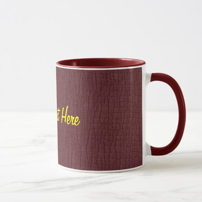 Taza Maroon básico, tu texto aquí (Derecha)
