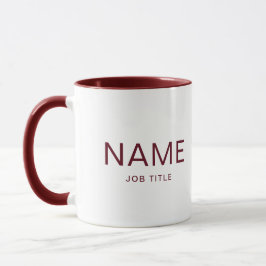 Taza Maroon Combo Mug personalizado con tu nombre