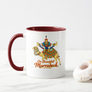 Taza Marrakech Marruecos Diseño Vibrante Viaje Arte