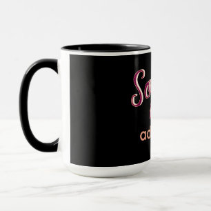 Taza marron añadir nombre chica jefe texto negro elegan