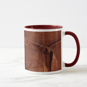 Taza Marrón Ante De Correa Y Hebilla