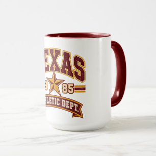 Taza Marrón de Texas Vintage Athletic Dept