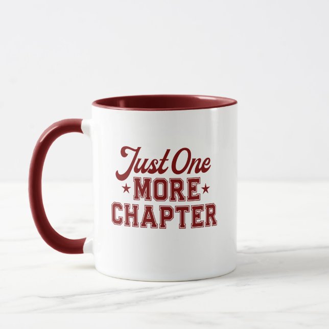 Taza Marrón Just One More Chapter para Amantes de  (Izquierda)
