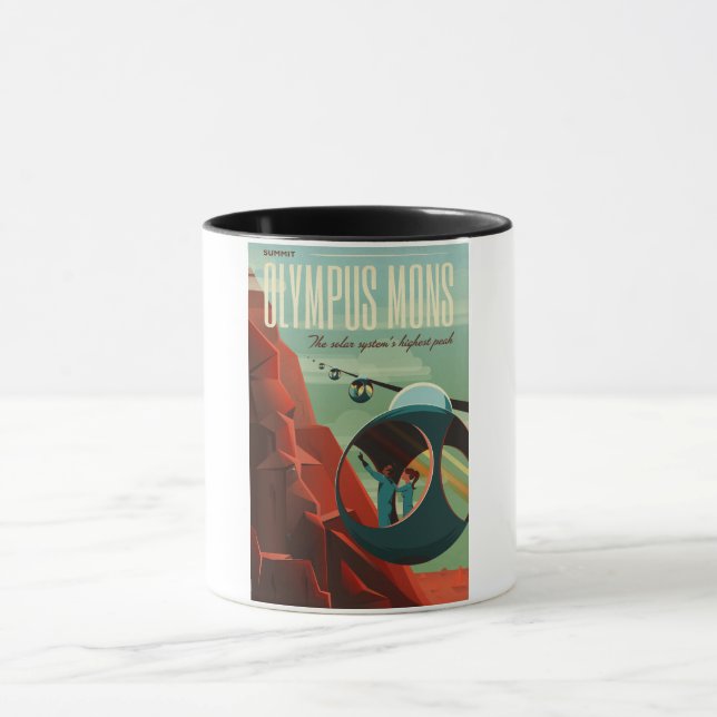 Taza Marte Olympus Mons Sistema Solar Volcán Más Alto (Centro)