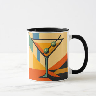 Taza Martini Bauhaus Amanecer Moderno de Medianos del S